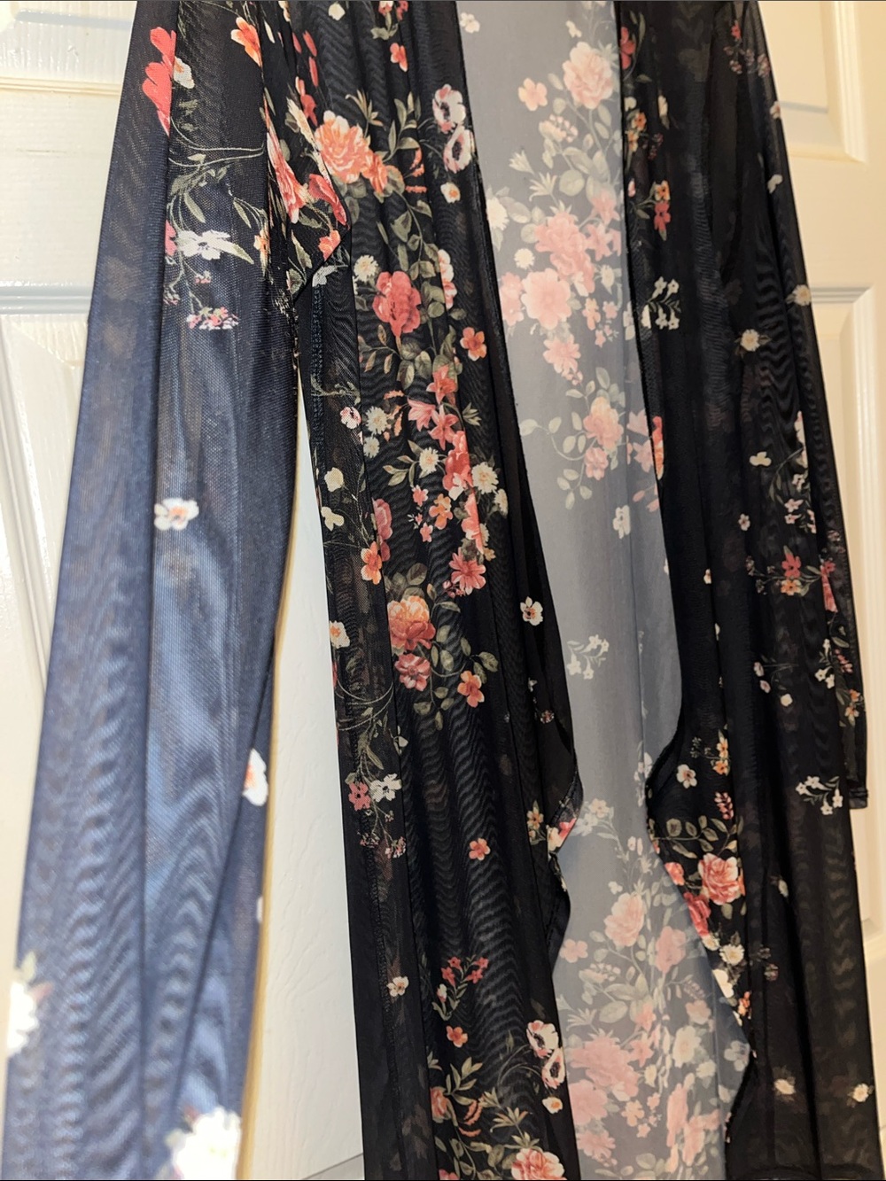 Daytrip Black Floral Sheer Duster Kimono - Picture 2 of 8